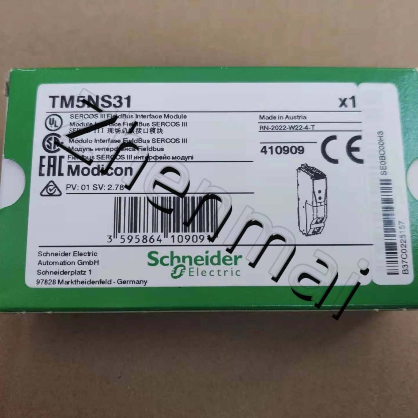 Convertitori di frequenza, interruttori automatici, contattori, dispositivi di protezione Schneider TM5NS31 nuovissimi, originali e originali al 100%