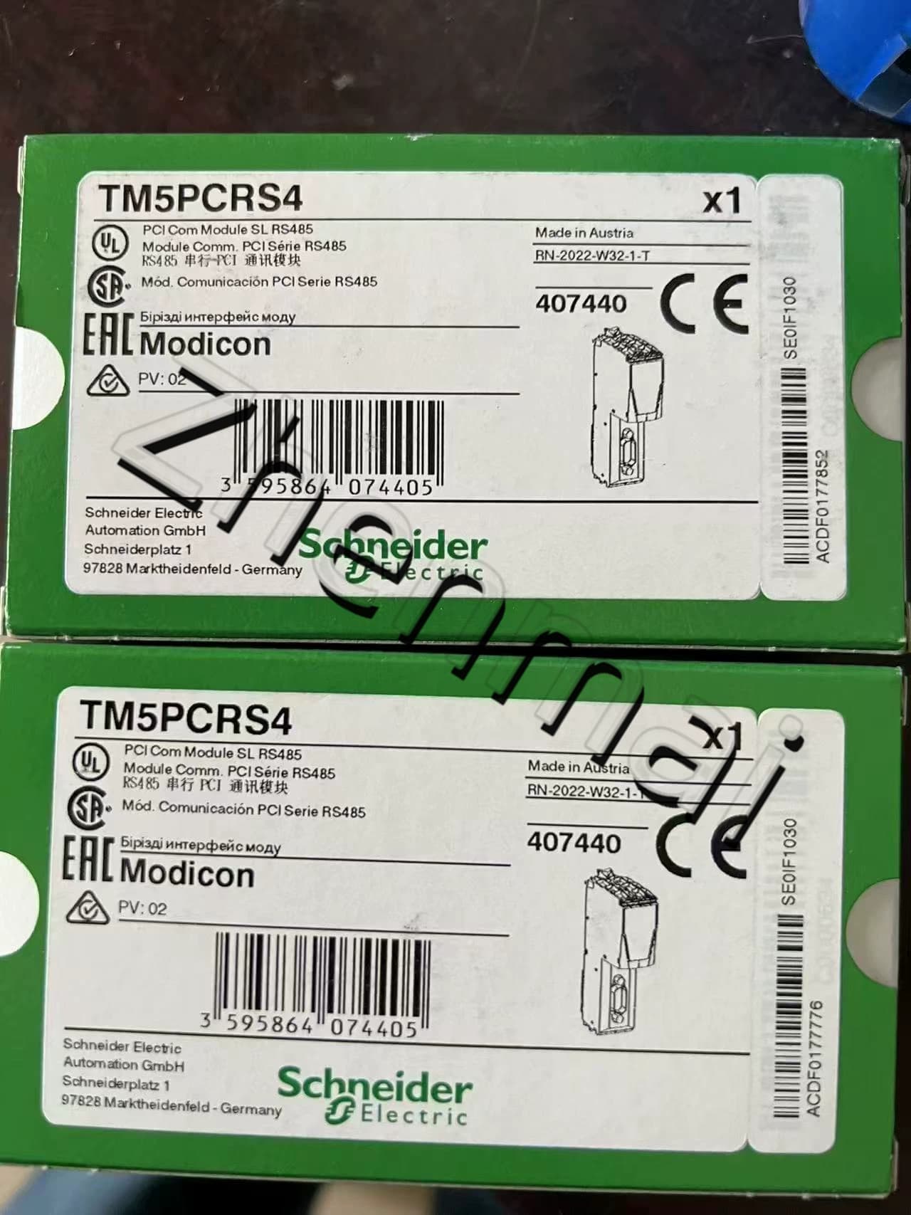 Convertitori di frequenza, interruttori automatici, contattori, dispositivi di protezione Schneider TM5PCRS4 nuovissimi, originali e originali al 100%
