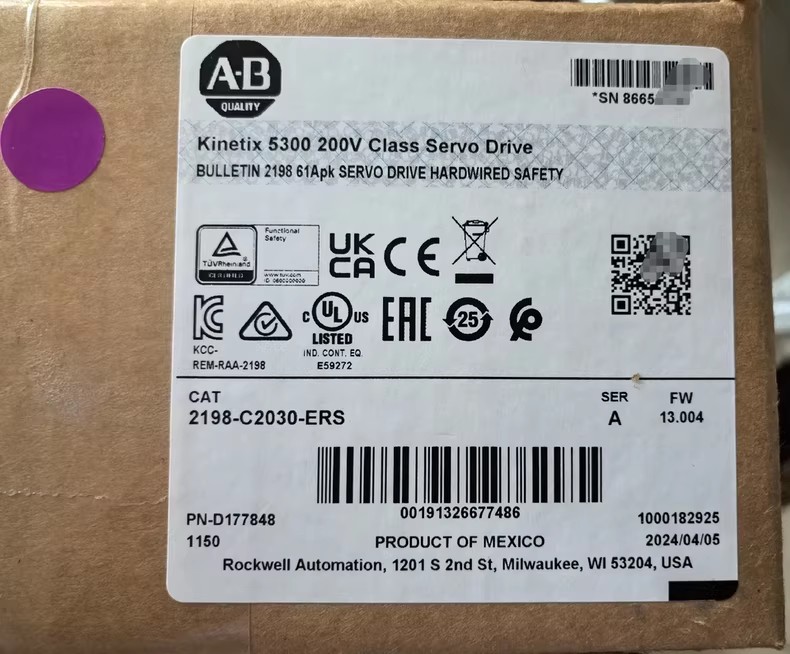 Servoazionamento Kinetix 5300 2198-C2030-ERS, nuovo di zecca e originale Consegna veloce