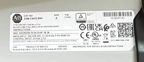 Servoazionamento Kinetix 5300 2198-C4075-ERS, nuovo di zecca e originale Consegna veloce