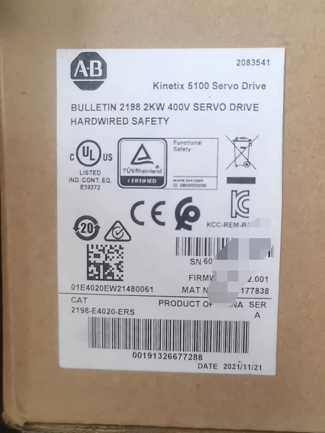 Servo Kinetix 5100 2198-E4020-ERS, nuovo di zecca e originale