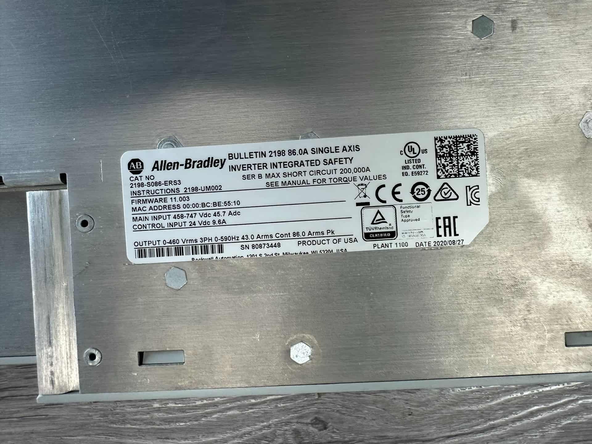 Servo Kinetix 5700 2198-S086-ERS3, nuovo di zecca e originale