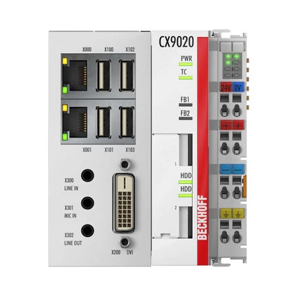 Beckhoff CX9020-0110 PC integrato sistema di controllo Ethernet Arm Cortex-A8 montabile su guida DIN da 1 GHz