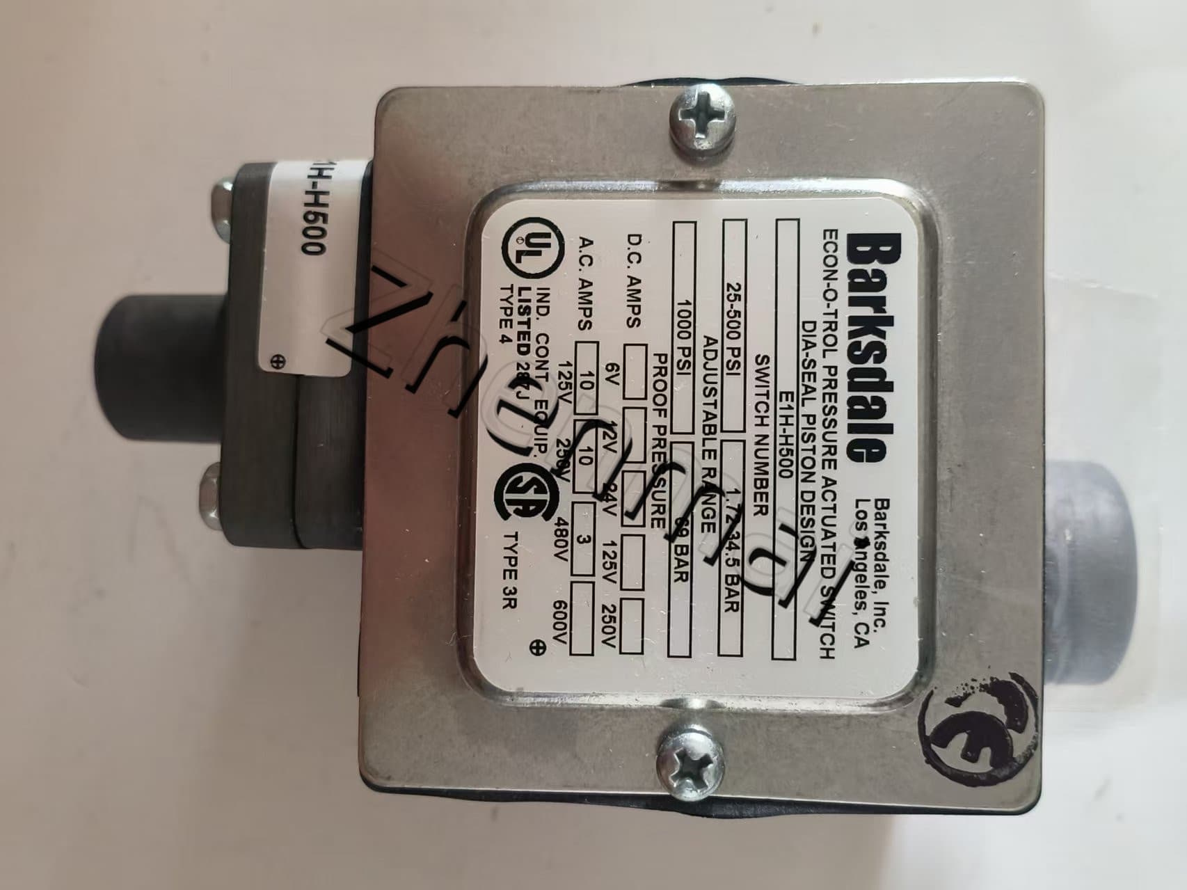 Brand New Original Barksdale E1H-H500 Sensore di pressione Livellostato Flussostato Pressostato Spedizione veloce