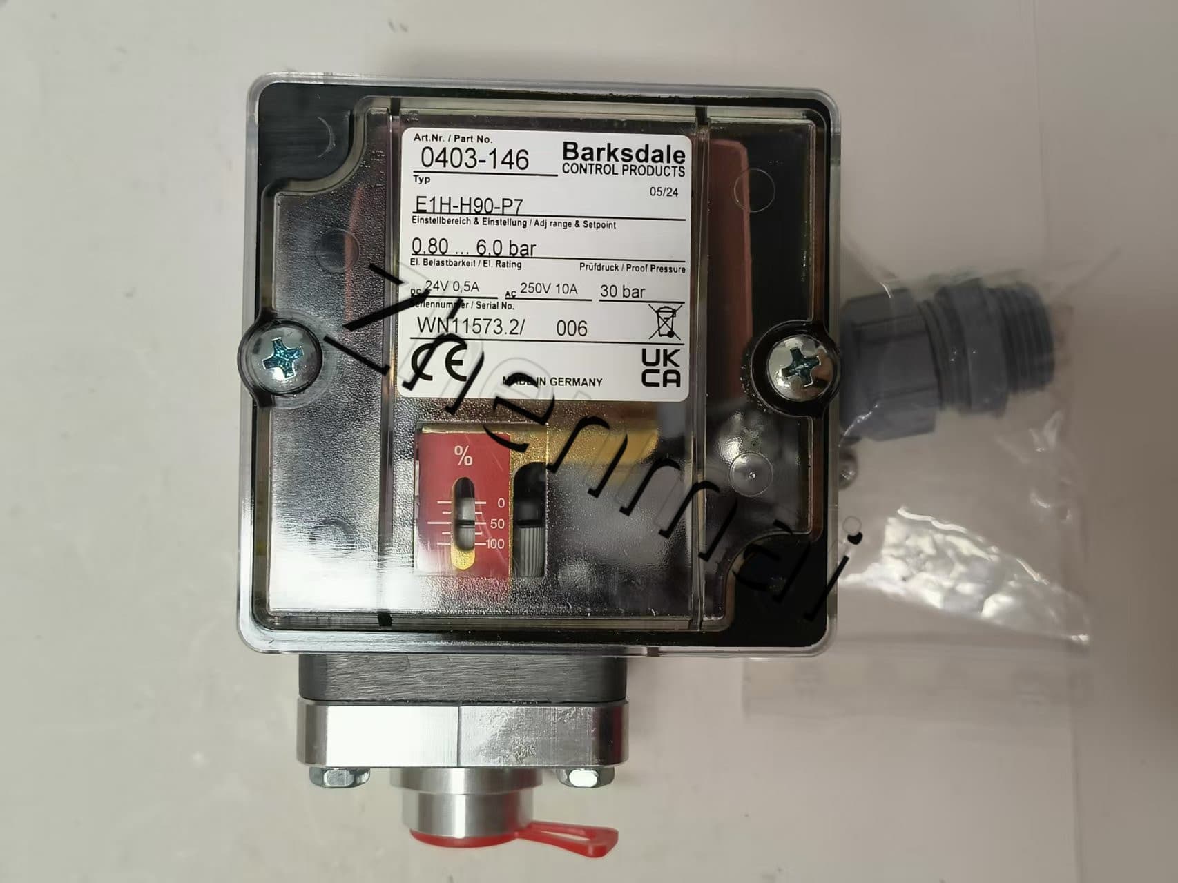 Brand New Original Barksdale E1H-H90-P7 0403-146 Sensore di pressione Interruttore di livello Flussostato Pressostato Spedizione veloce